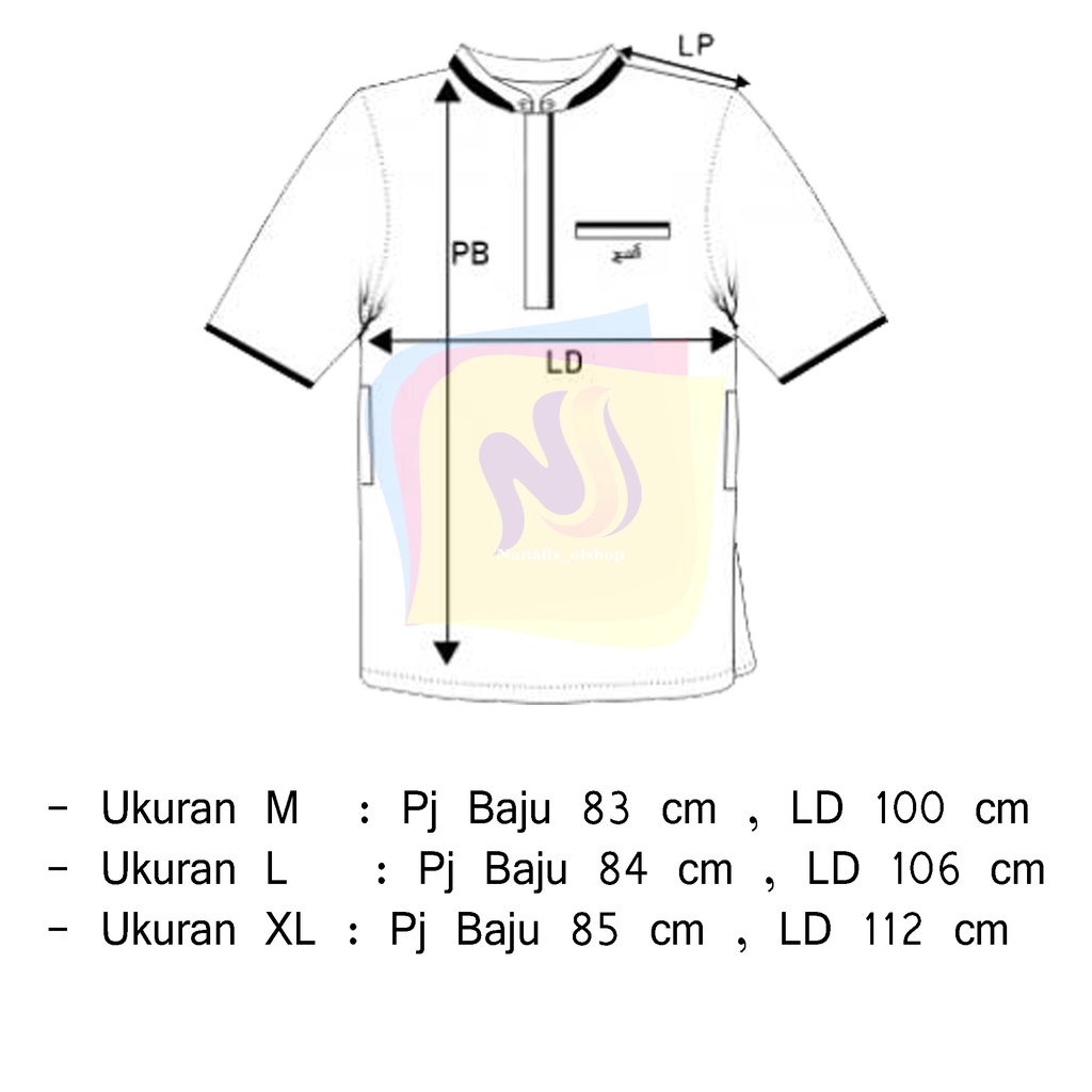 NANALIS OLSHOP - Koko Kurta Lengan Pendek Matt Katun  Adem Tebal Terlaris