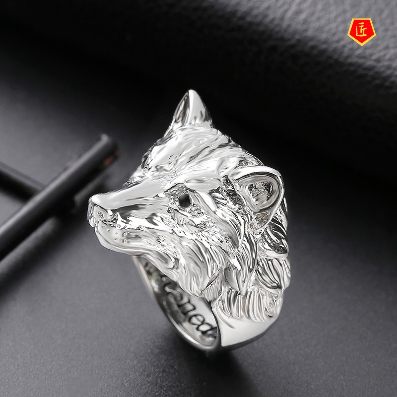 [Ready Stock]Retro Fashion Domineering Wolf Ring