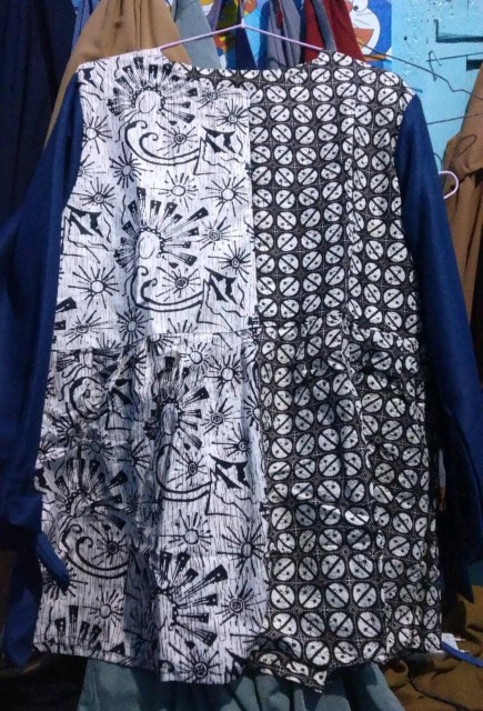 Tey-17 Batik Wanita Asj Sa Hrb026 Kenongo Kemeja Tosca Pendek