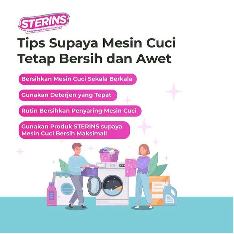 NEW STERINS Washing Machine Cleaner 300gr PEMBERSIH MESIN CUCI