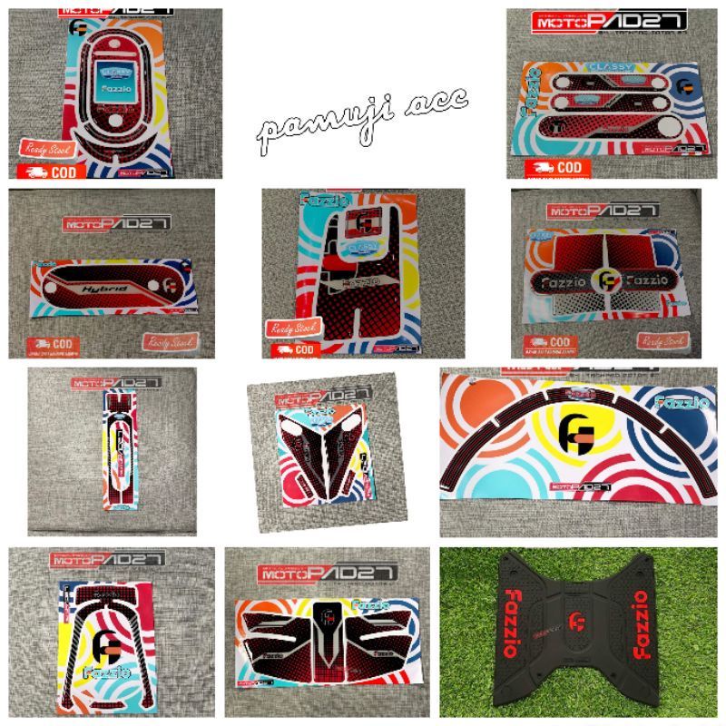 Motopad27 Stiker Resin timbul yamaha FAZZIO 2022 Paket 11 Item Fullset