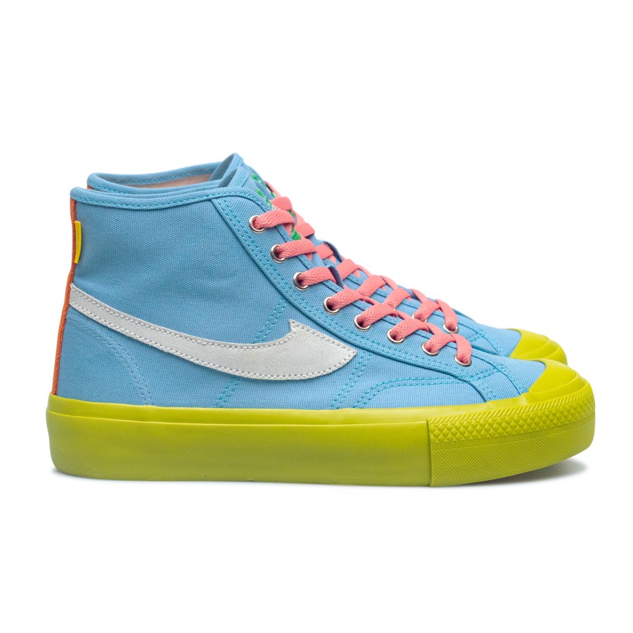 Sepatu Compass Matcha Hi Version [White Matcha/Blue Matcha]-5