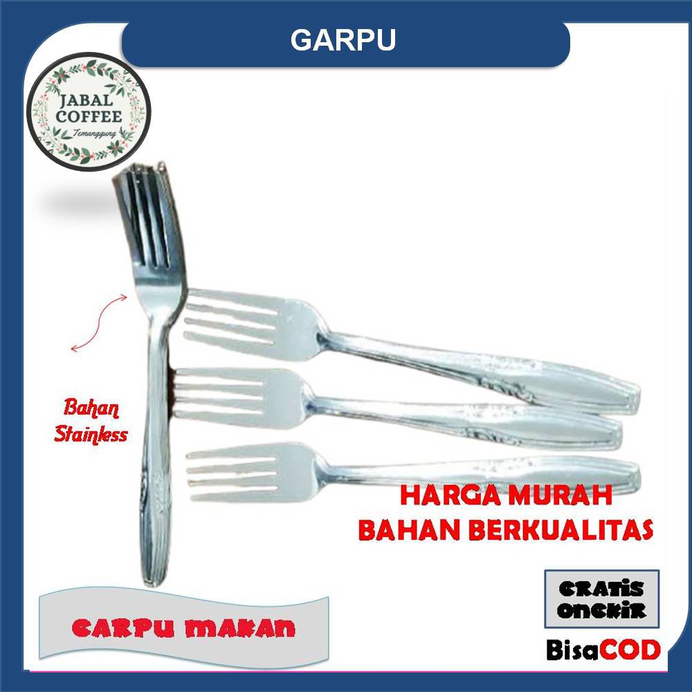 Garpu Makan Stainless Tebal / Garpu Stainless Murah / Garpu Makan Tebal / Garpu Polos Stainless J36