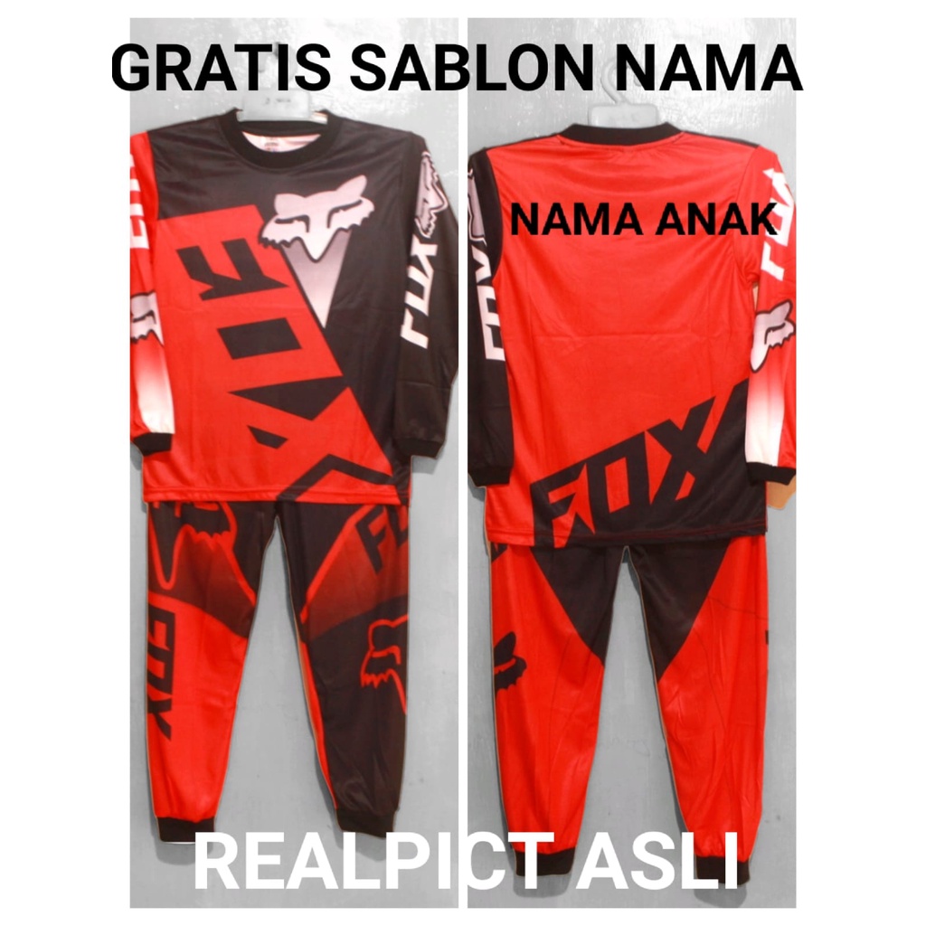 Setelan baju balap motor cross/baju motor cross anak