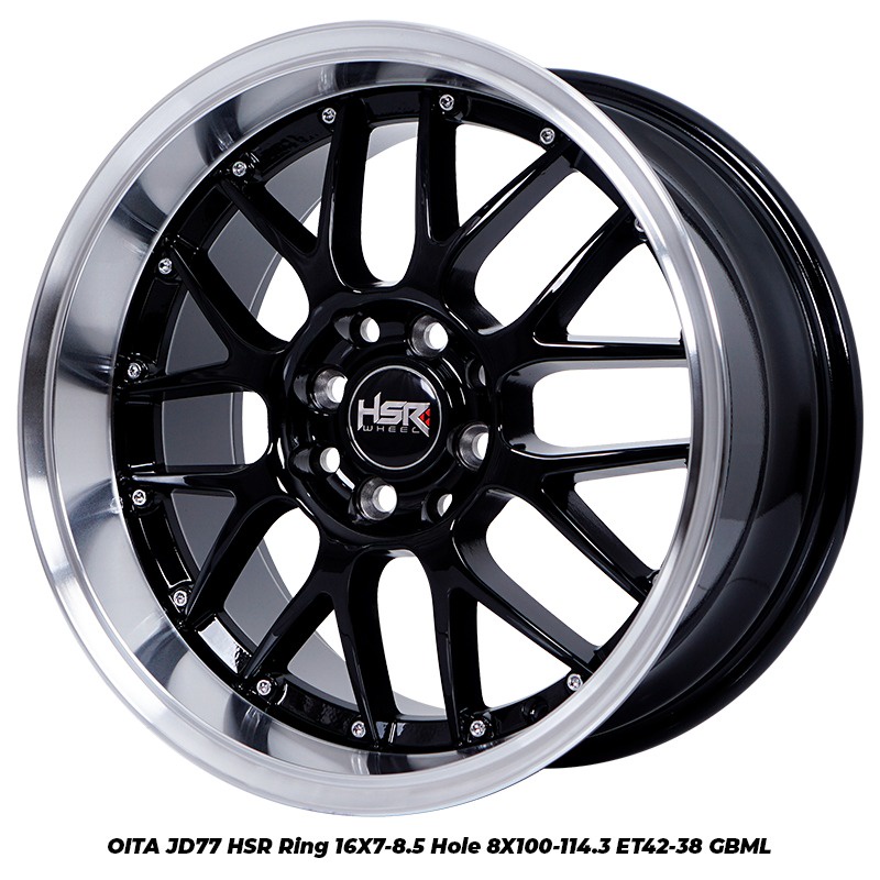 Velg Mobil Ring 16 HSR OITA JD77 Cocok Jazz Mobilio Yaris Brio Livina Calya Lebar Belang