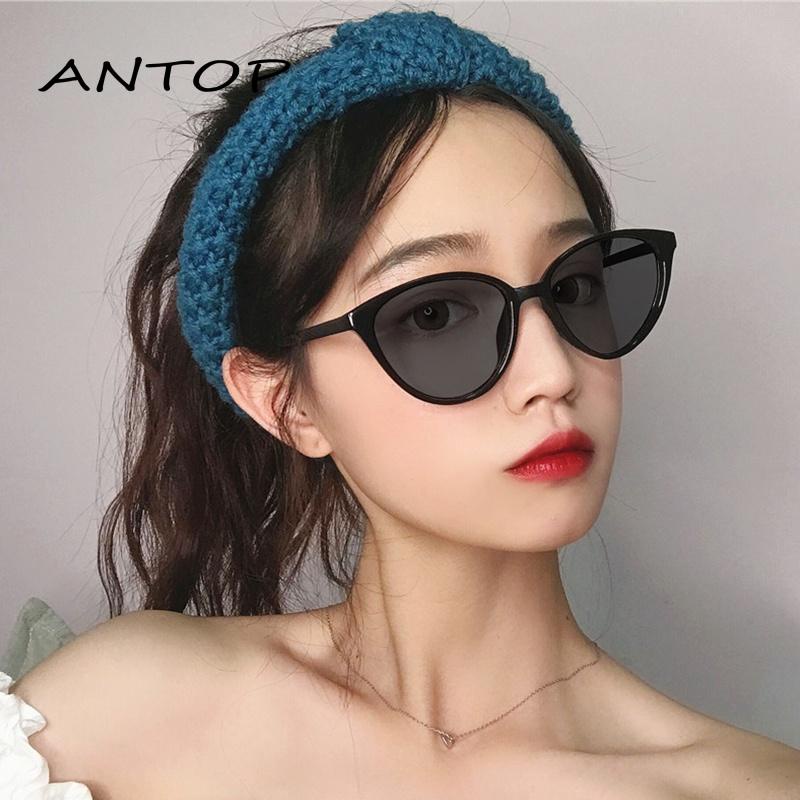 Kacamata Hitam Korea Wanita Kacamata Anti Radiasi Wanita Fashion Cat Eye leopard Sunglasses ANTOP