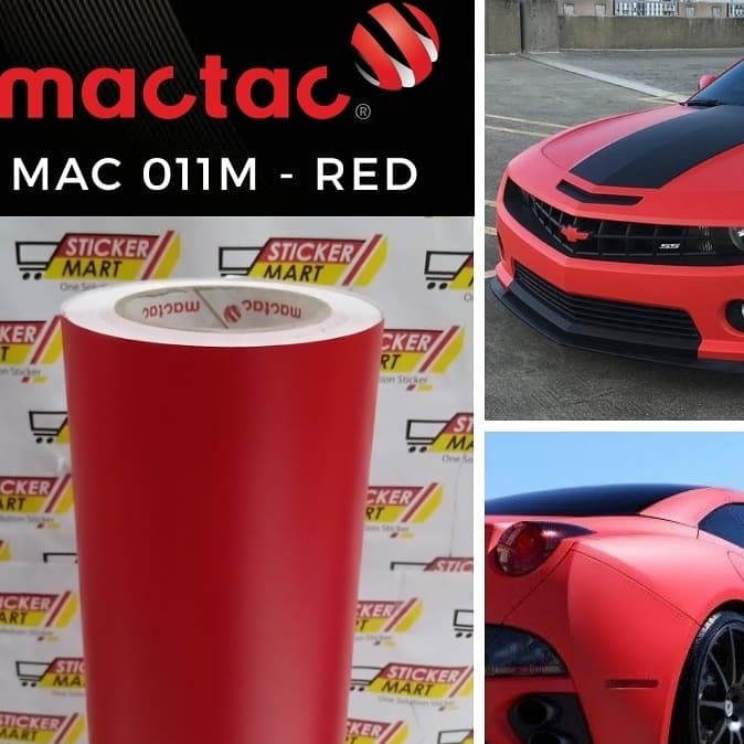 Sticker Mobil Merah Doff Red Matte Mactac alt Oracal Murah