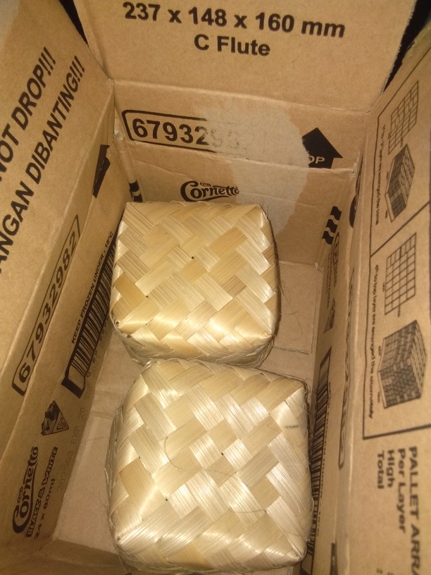 Dakontasik - Pipiti Besek Anyaman Bambu 11 X 11 X 4 Cm