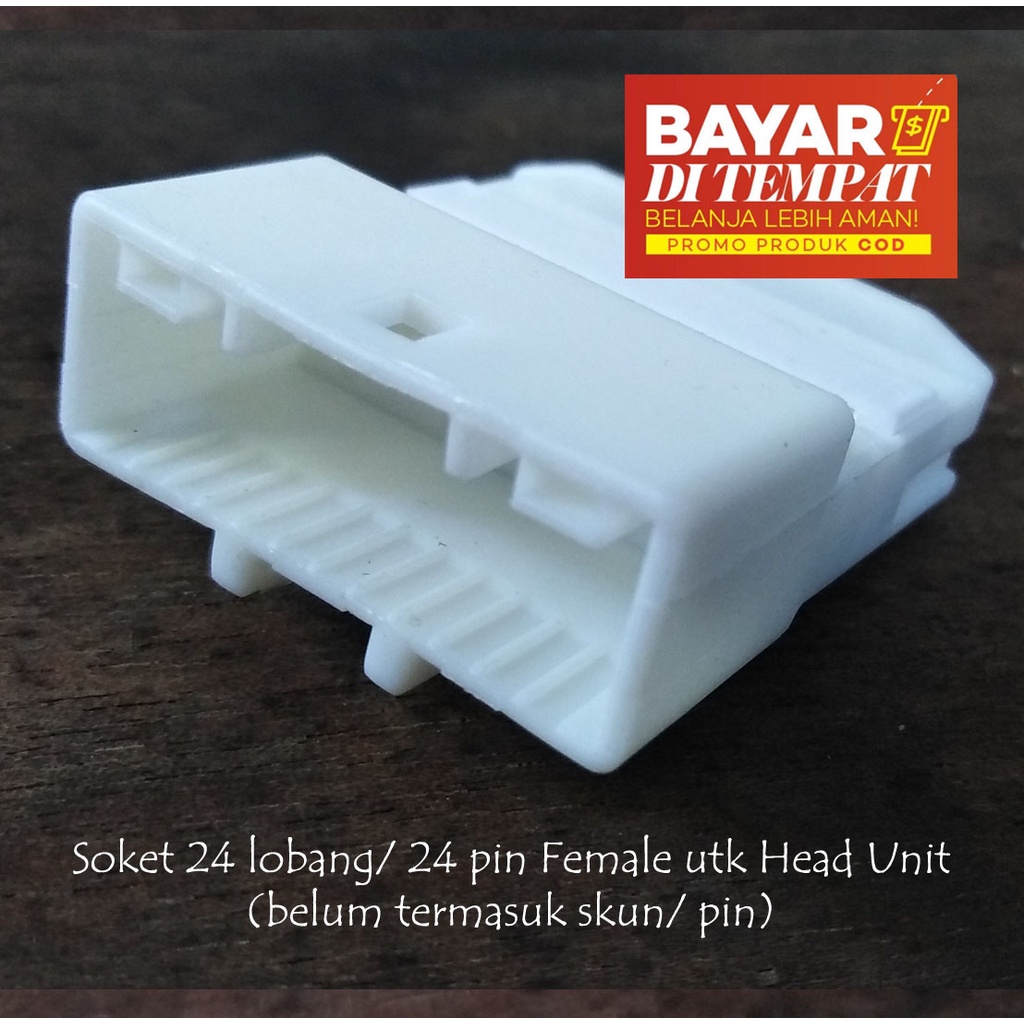 Soket Female 24 Lubang/ 24 Pin utk Wiring HU Toyota