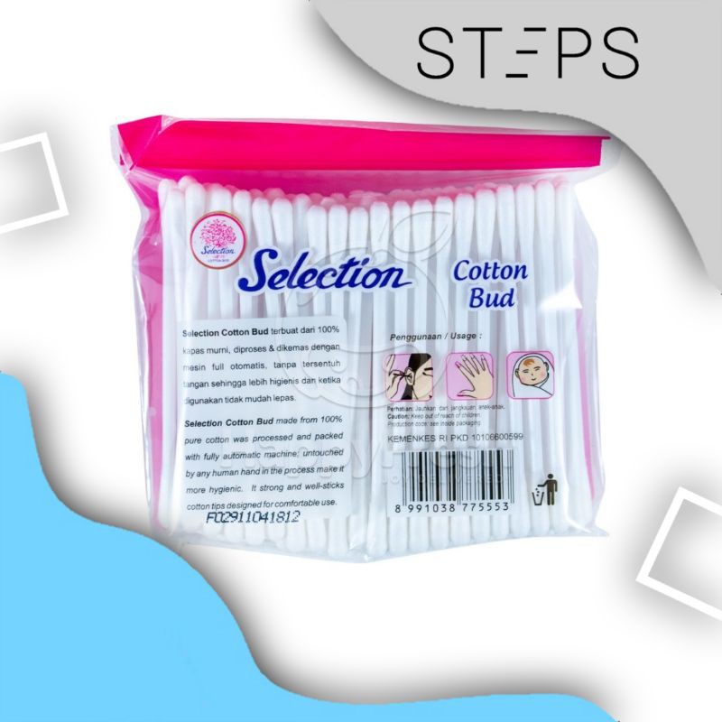 SELECTION CUTTON BUD / Kapas Telinga / Korek kuping Selection  Cuttonbud isi 100