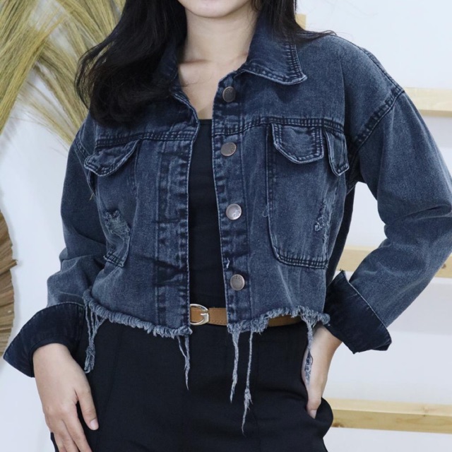 Mistype Pocket Crop Jacket Jeans