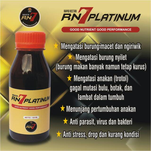 Pakan harian konin Rapid Nektar RN7 platinum