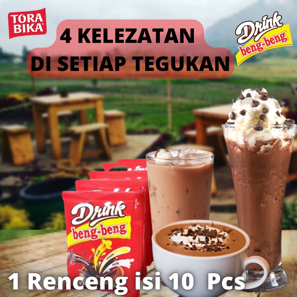 

DRINK BENG - BENG 1 RENCENG 10 Pcs Minuman Coklat Kekinian Isi 30 gr