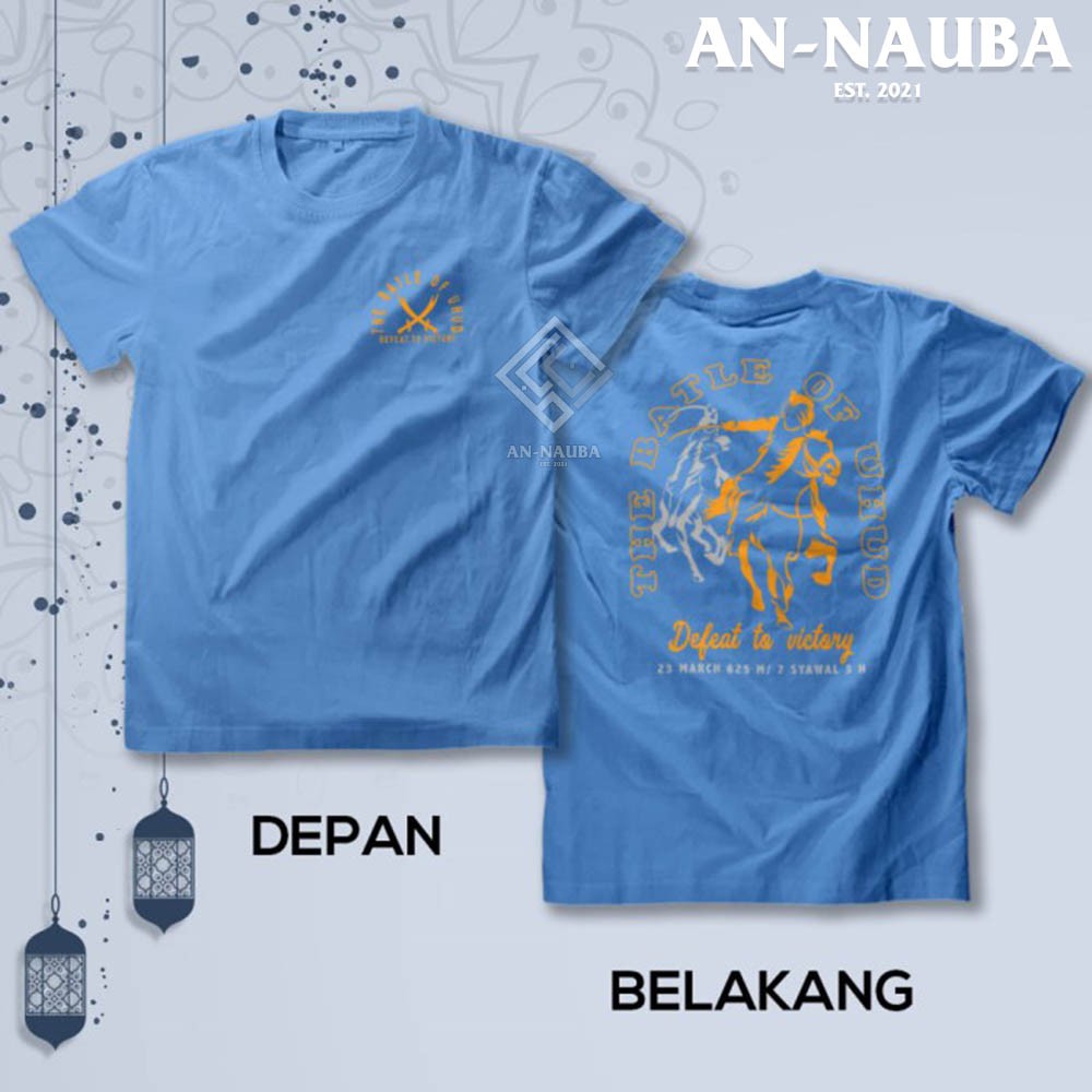Kaos Dakwah Islami Sahabat Nabi / PERANG UHUD TSHIRT / Baju Distro Santri Muslim Trendy [AN-6340]-6