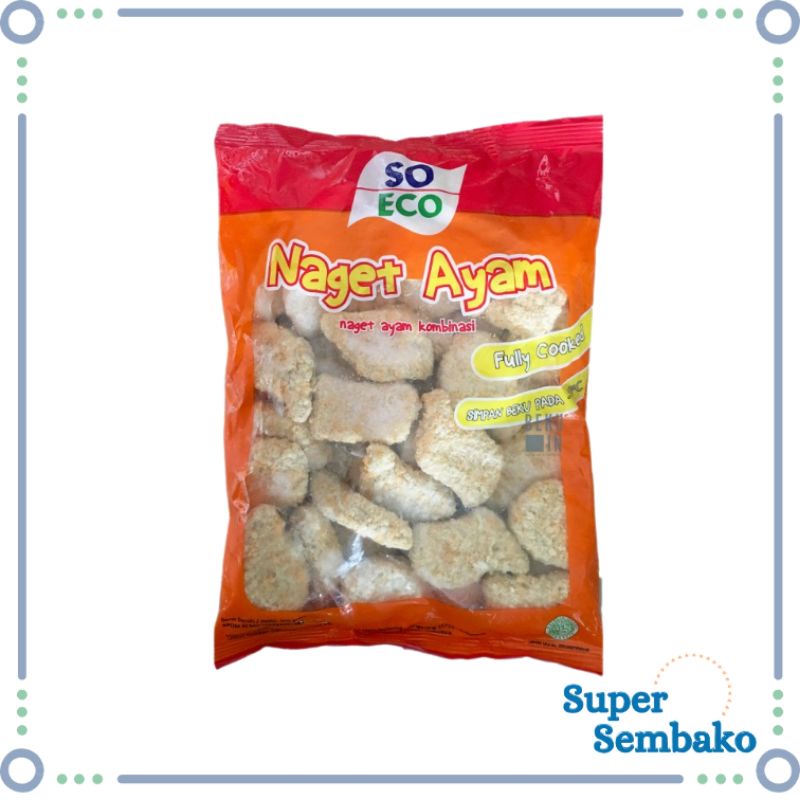 

FROZEN FOOD MAKANAN BEKU CHICKEN NUGGET / NAGET AYAM SO ECO 500g MURAH MAKASSAR