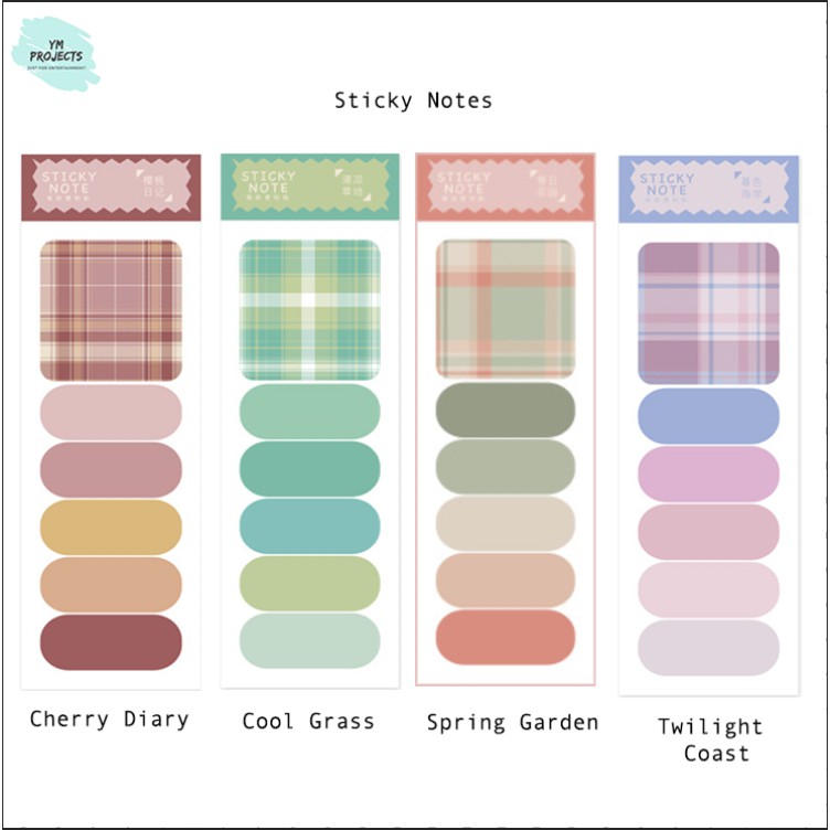 

[YM PROJECTS] Memo Sticky Notes Lucu Warna Pastel Memo Kertas Lucu