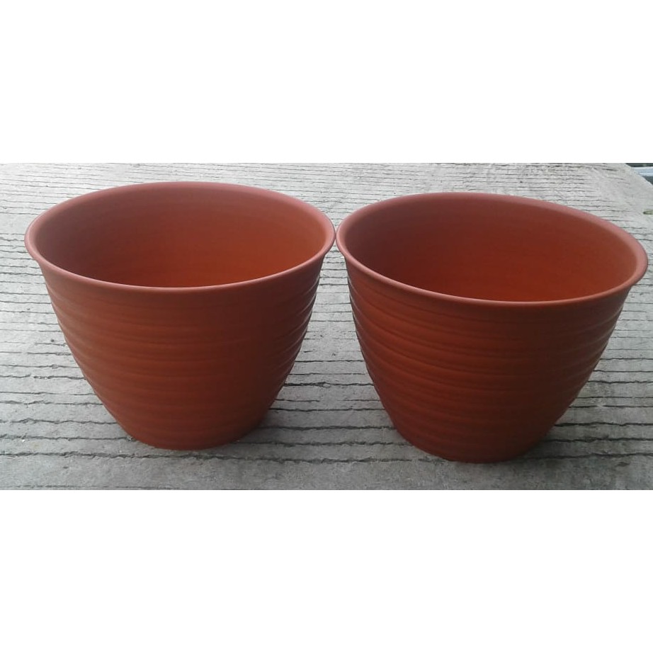 Ori Bjp Pot Tawon 27 Cm Merah Bata Tawon Pot 28 Plastik 27cm Vas Pot Bunga