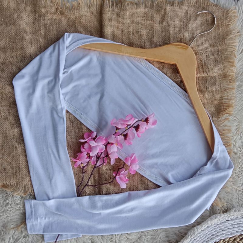 MANSET TANGAN SAMBUNG BOLERO PREMIUM KAOS RAYON STANDAR JUMBO-Putih