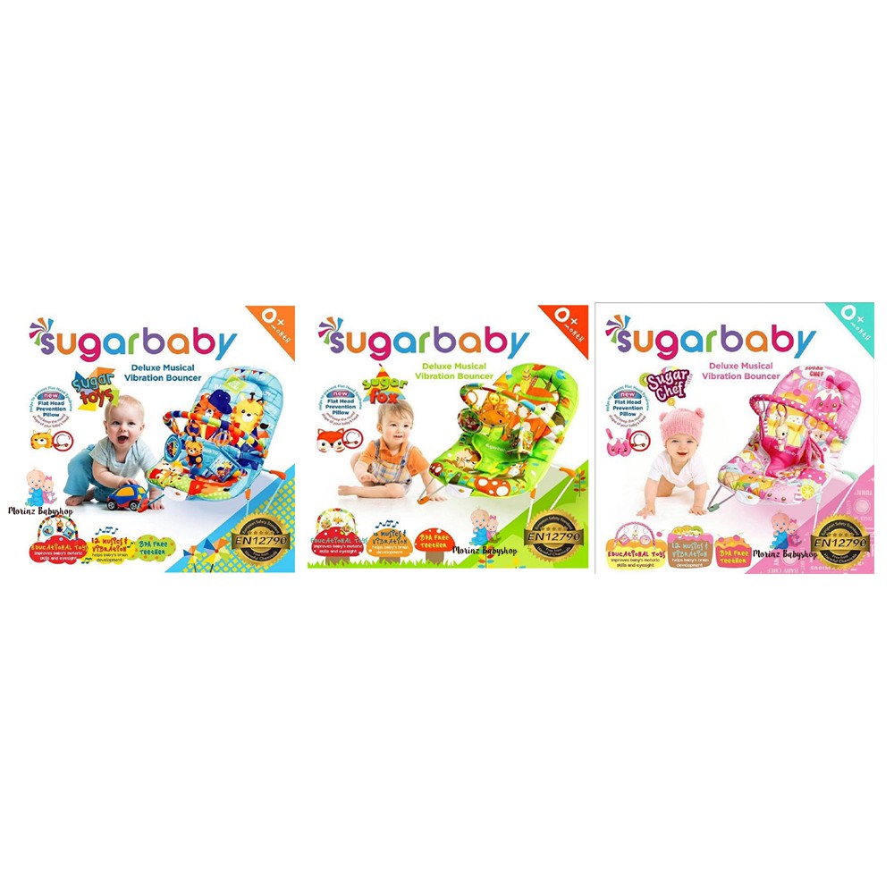 Morinz Sugarbaby Sugar Baby Deluxe Musical Vibration Bouncer 1 Recline-6