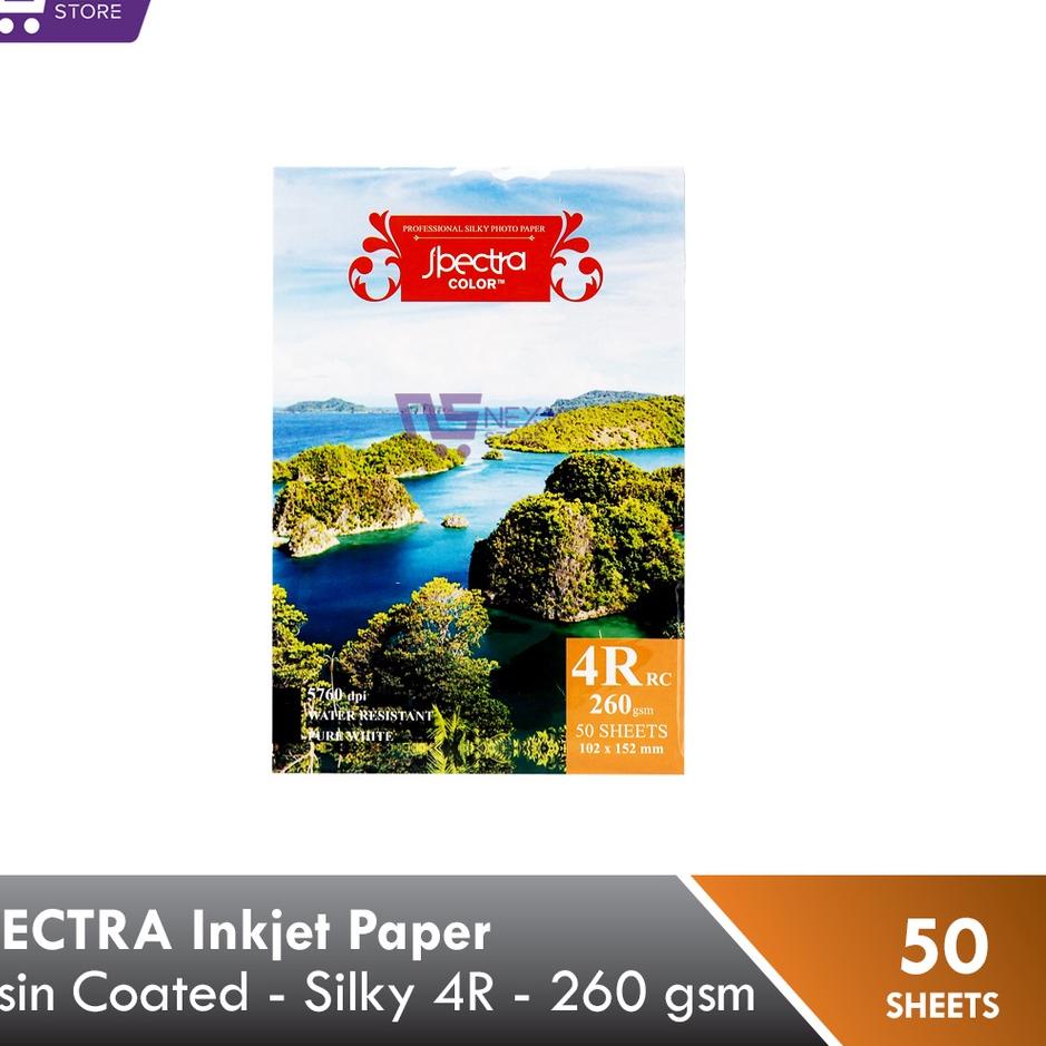 

Kekinian SPECTRA RC Inkjet Paper Silky 4R 260 gsm ..