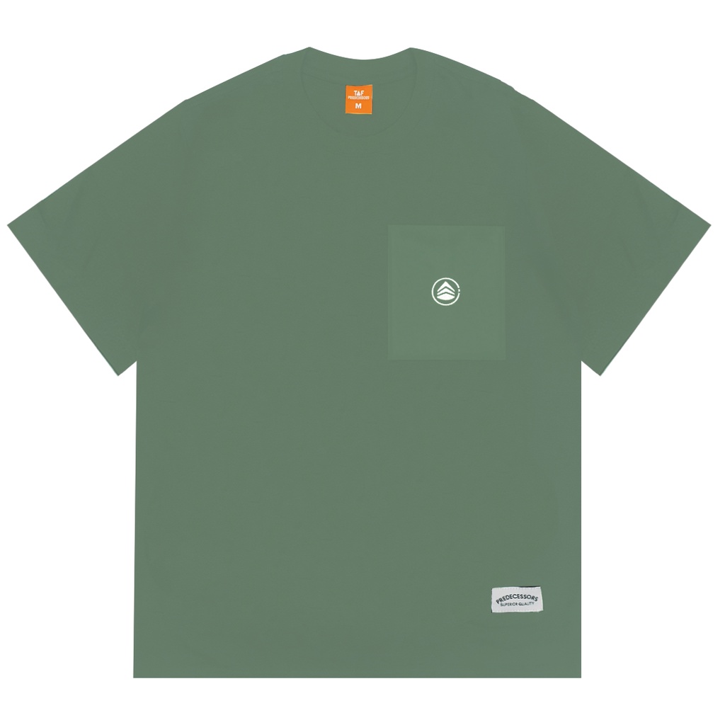 Taf Predecessors Kaos Oversized Heavy Cotton  16s Teeosp Logo at Pocket Sage Green