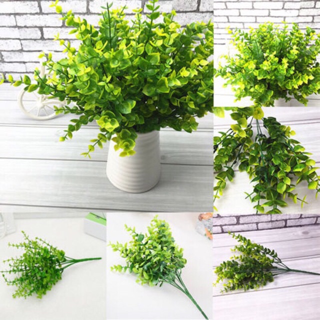 bunga plastik / daun eucaliptus / eucaliptus artificial / daun cemara / daun artificial