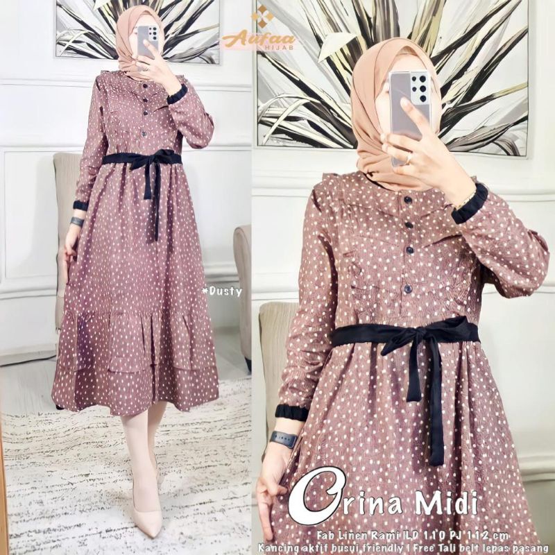 (COD) ORINA MIDI // GAMIS // ORI BY SPASSY