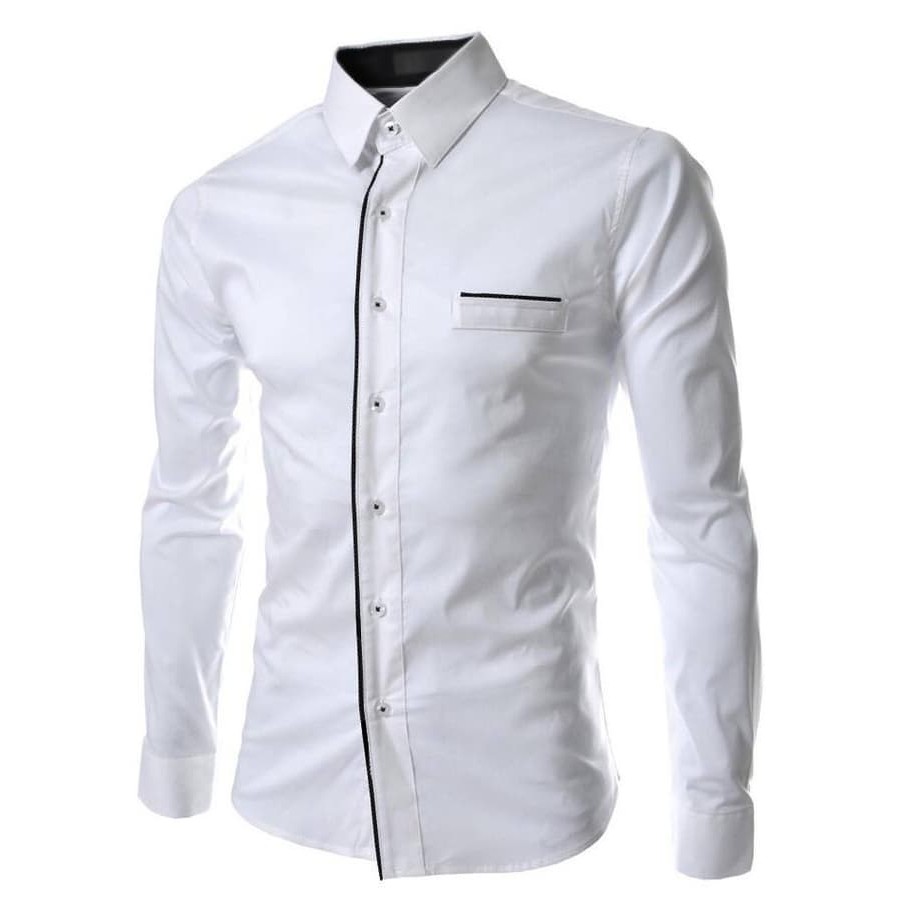 Hem Peter White OT - Kemeja Pria Style Formal Putih Baju Kemeja cowok Keren