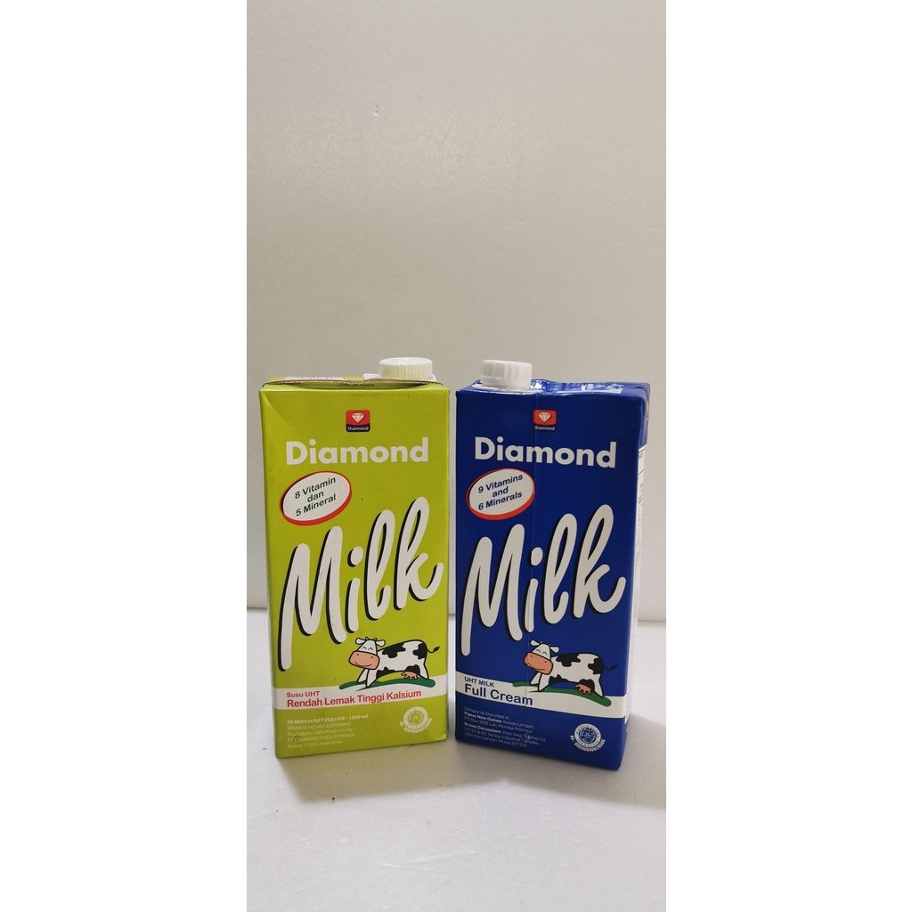 

Diamond Milk/Susu Diamond/Susu Cair UHT 1L Full Cream, Low Fat