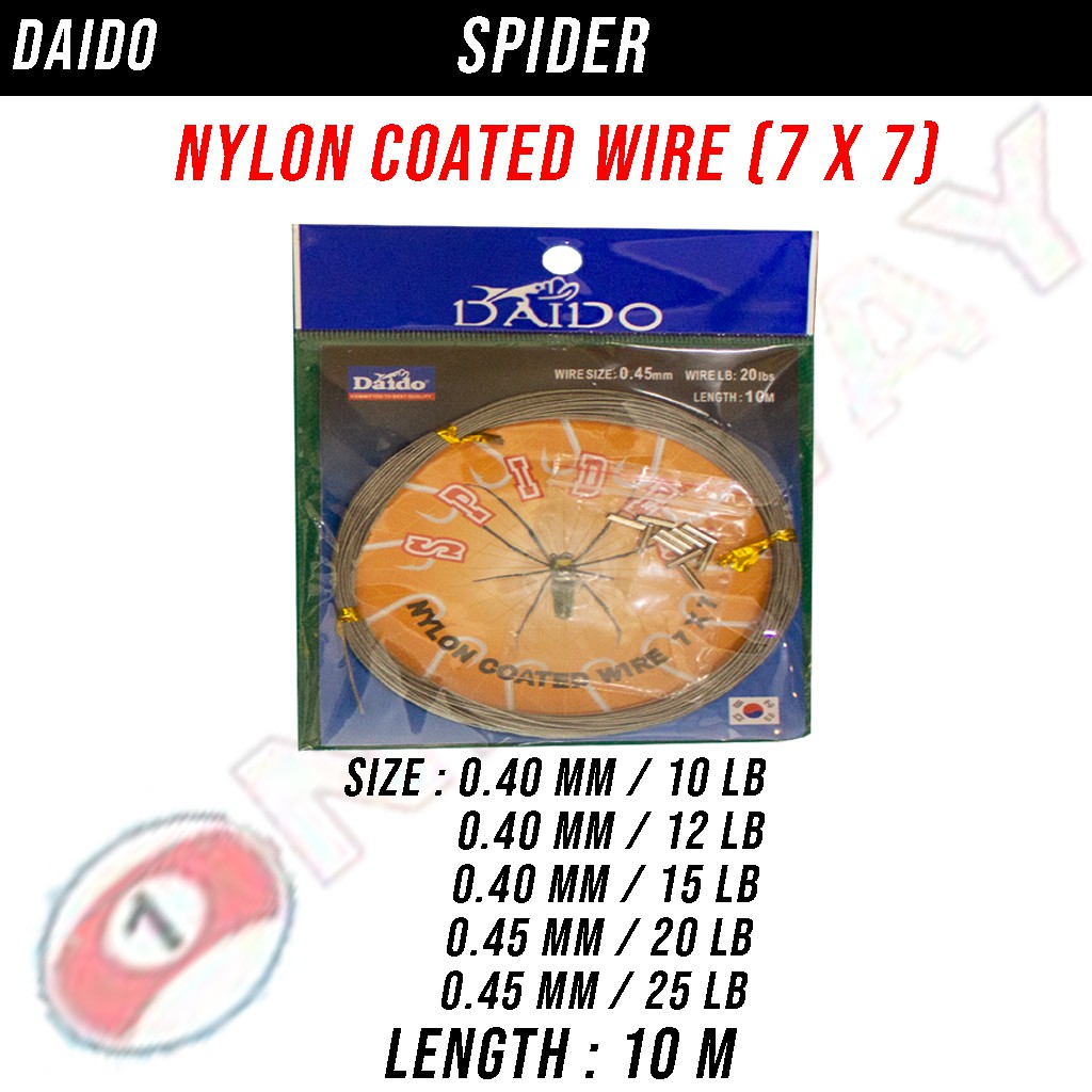 tali kawat pancing / neklin Daido Spider 7x7 Coated
