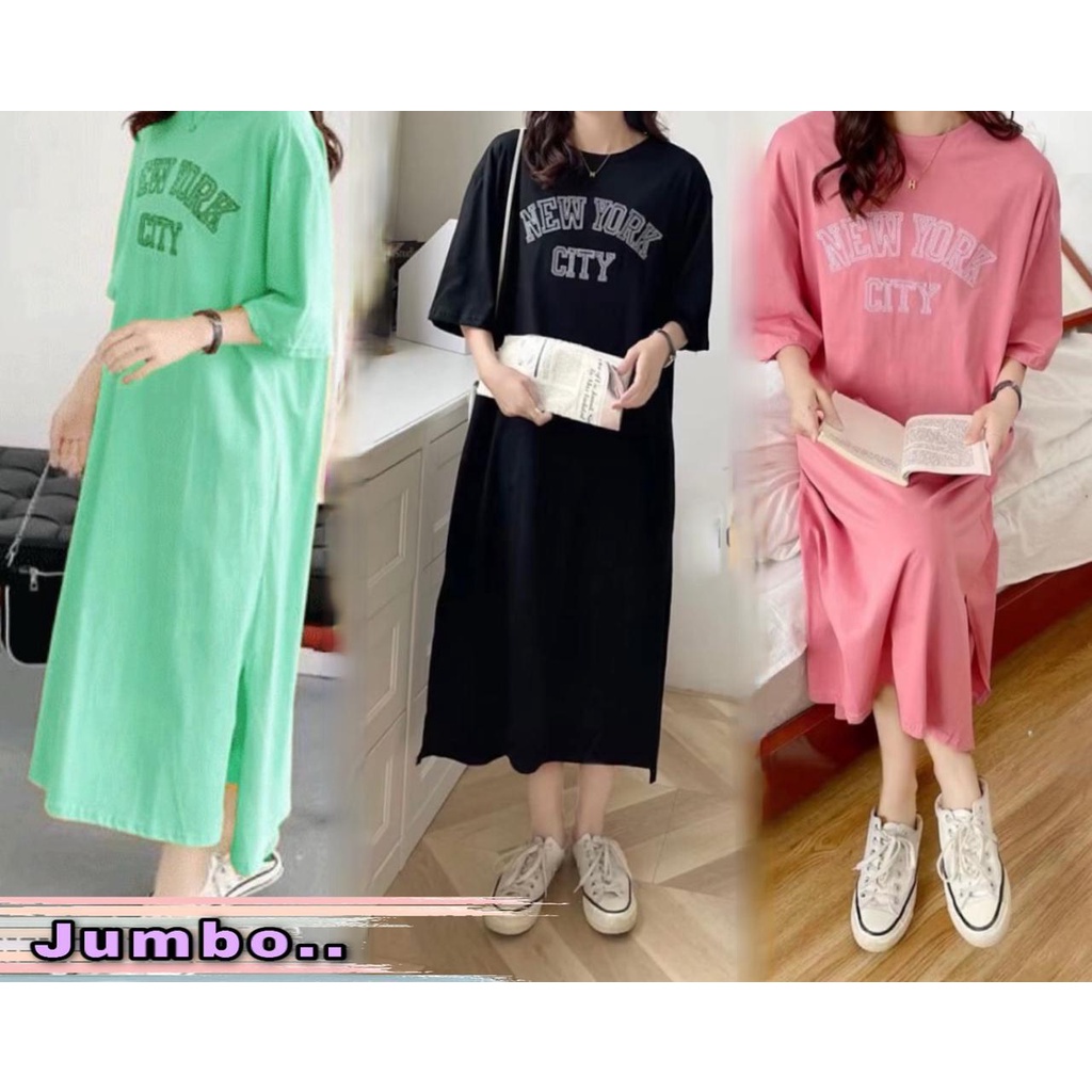 Damai fashion jakarta - long dress JUMBO wanita NAURA - konveksi murah tanah abang