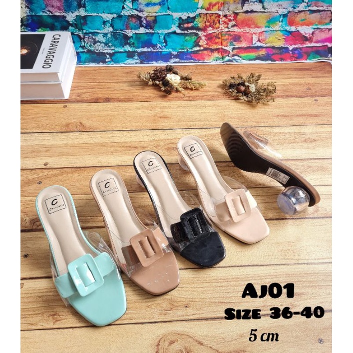 ABBUSHOES AJ  01 hak kaca telor gesper civily 5cm