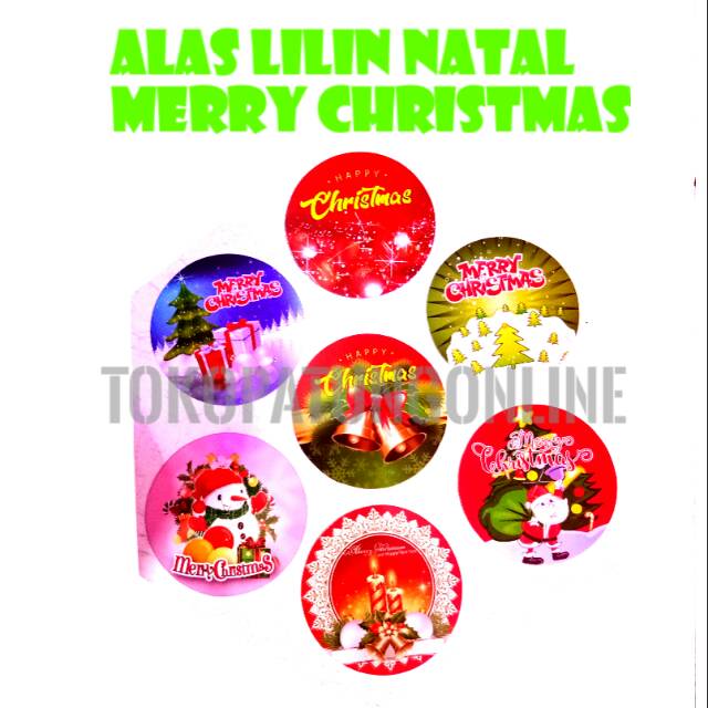 Alas lilin natal Merry christmas