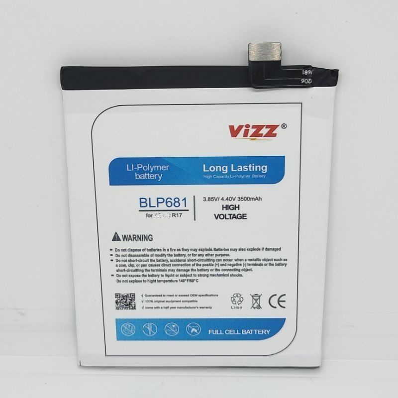 Baterai Batre Vizz R17 / F9 / BLP681 Original Vizz