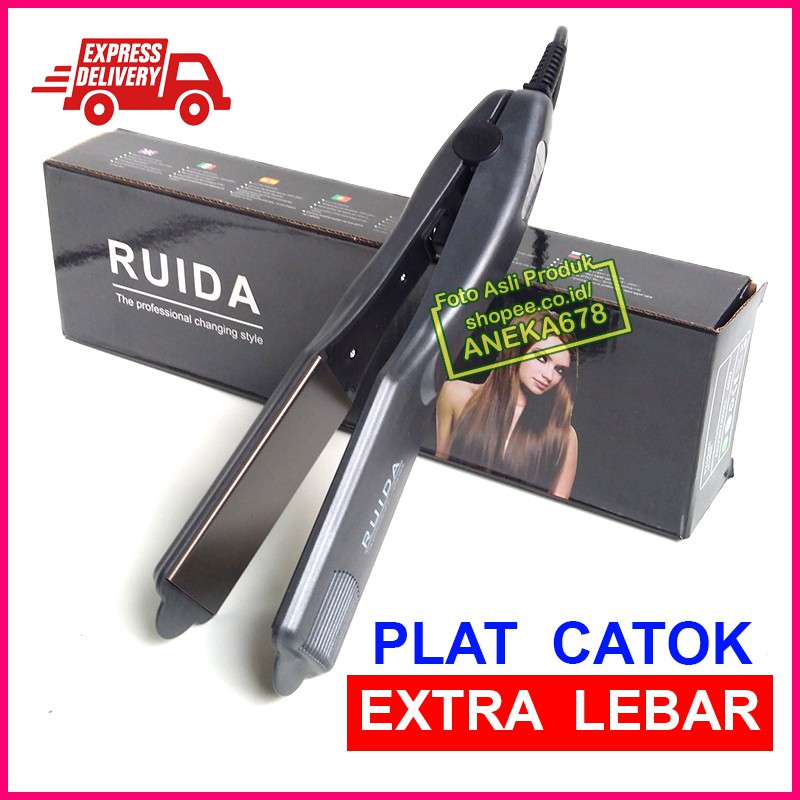 RUIDA PLAT CATOK EXTRA LEBAR ALAT CATOKAN RAMBUT LURUS BESAR ORIGINAL