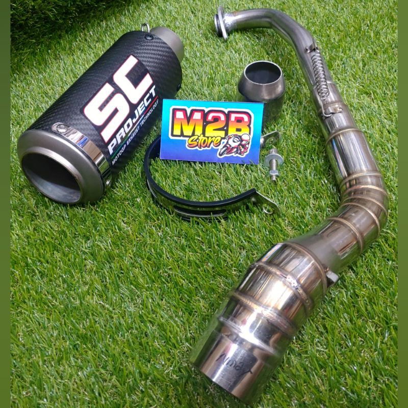 Fullsystem Knalpot IMPORT TAIWAN SC project Carbon CBR Nmax Aerox Satria R15 Sonic Cb vixion GSX