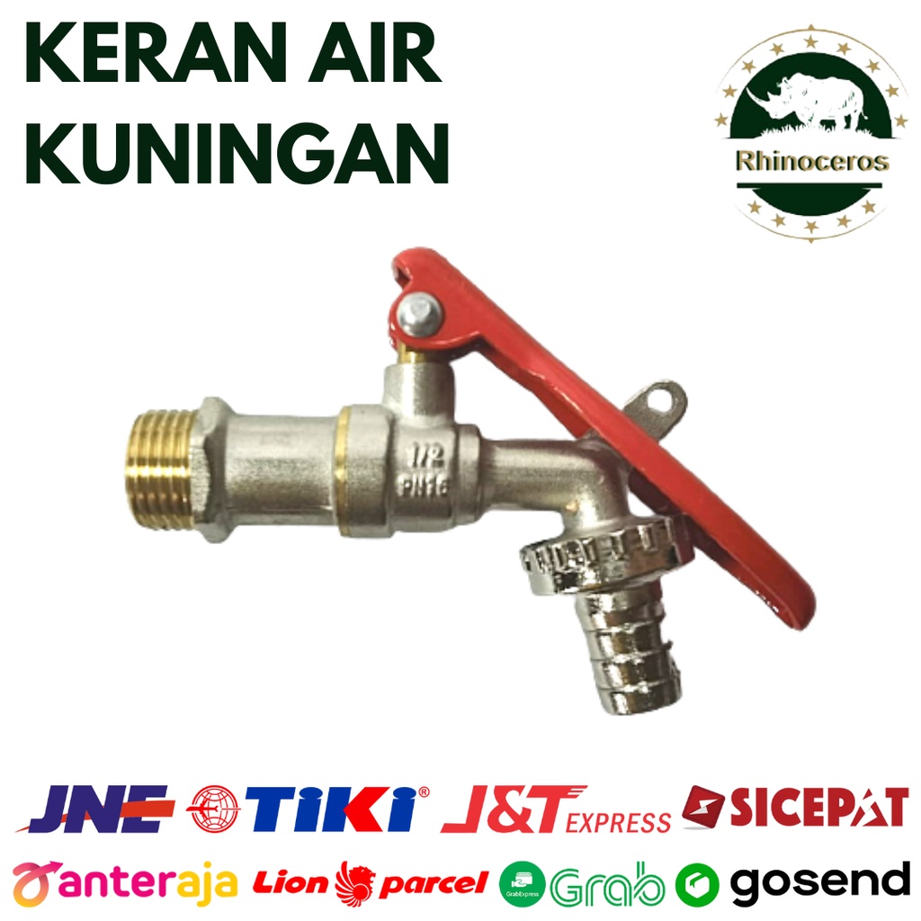 Keran Air Kuningan Kran Air Drat Fleksibel Tembok 1/2Inch Bisa Dikunci