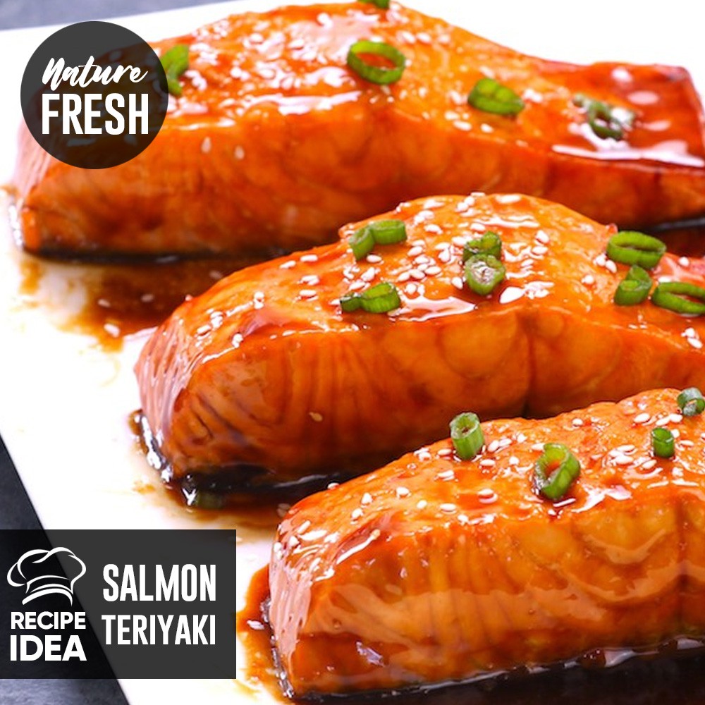 Ikan Salmon Fillet Beku Frozen 200gr Kualitas Premium