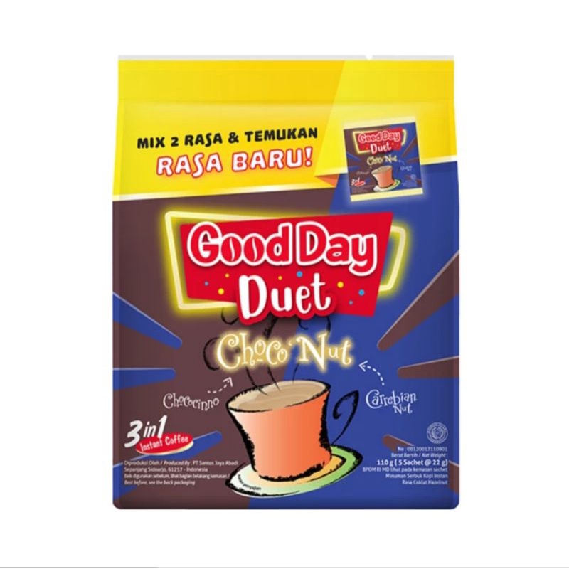 

GOOD DAY DUET CHOCONUT 1 BAG (5 x 22gr)