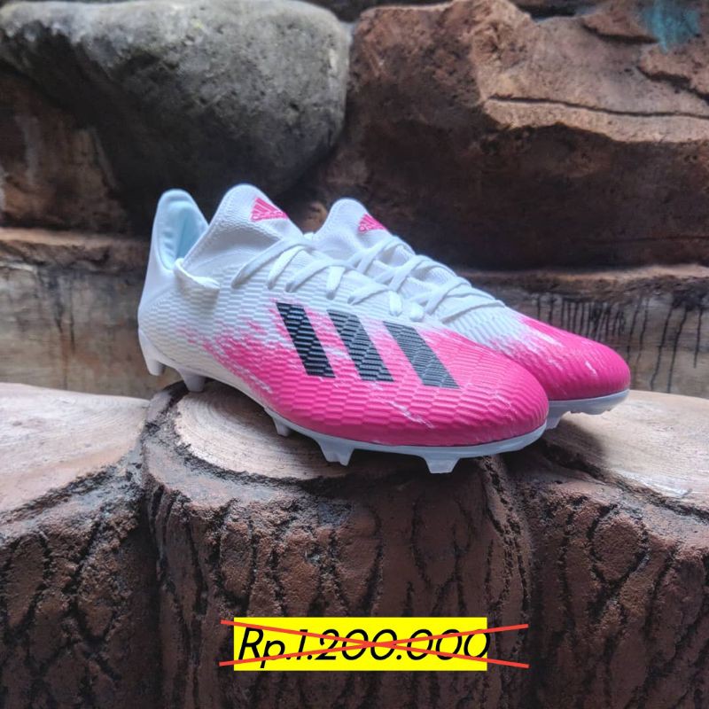 ORIGINAL Adidas X 19.3 FG white pink sepatu sepakbola sepak bola asli ori