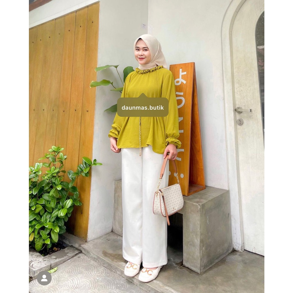 1KG MUAT 5PCS | SELIA BLOUSE ATASAN WANITA AIRFLOW CRINKLE HITS OOTD SELEBGRAM FASHION GROSIR WANITA TERMURAH