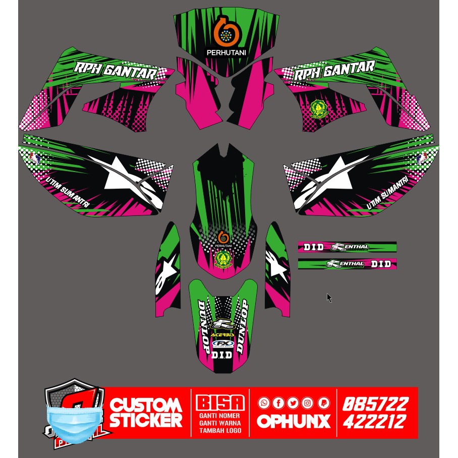 CRF STIKERCUSTOM FULL BODY DECAL STICKER STRIPING crf