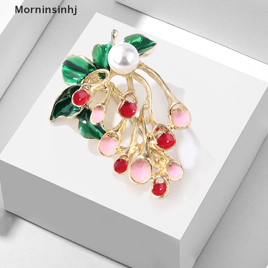 Mornin Kreatif Idyllic Pearl Fruit Series Bros Pin Wanita Perhiasan Aksesoris Pakaian id