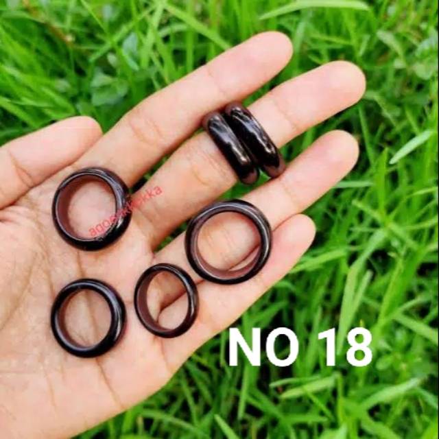 Cincin polos hitam ukuran 18 kokka kaukah kaokah