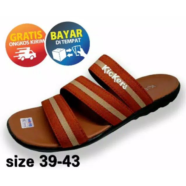 Sandal Kickers Slop Pria Berkualitas | Sandal Slide | Sandal Trendy | Sandal Pria Distro