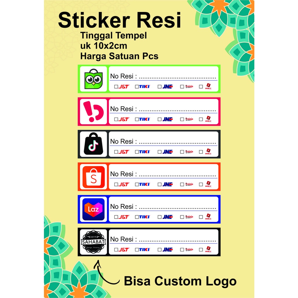 

(isi 50pcs) Stiker Resi / Sticker Pengiriman / Stiker Pengiriman / Sticker Label resi / Sticker label Pengiriman olshop