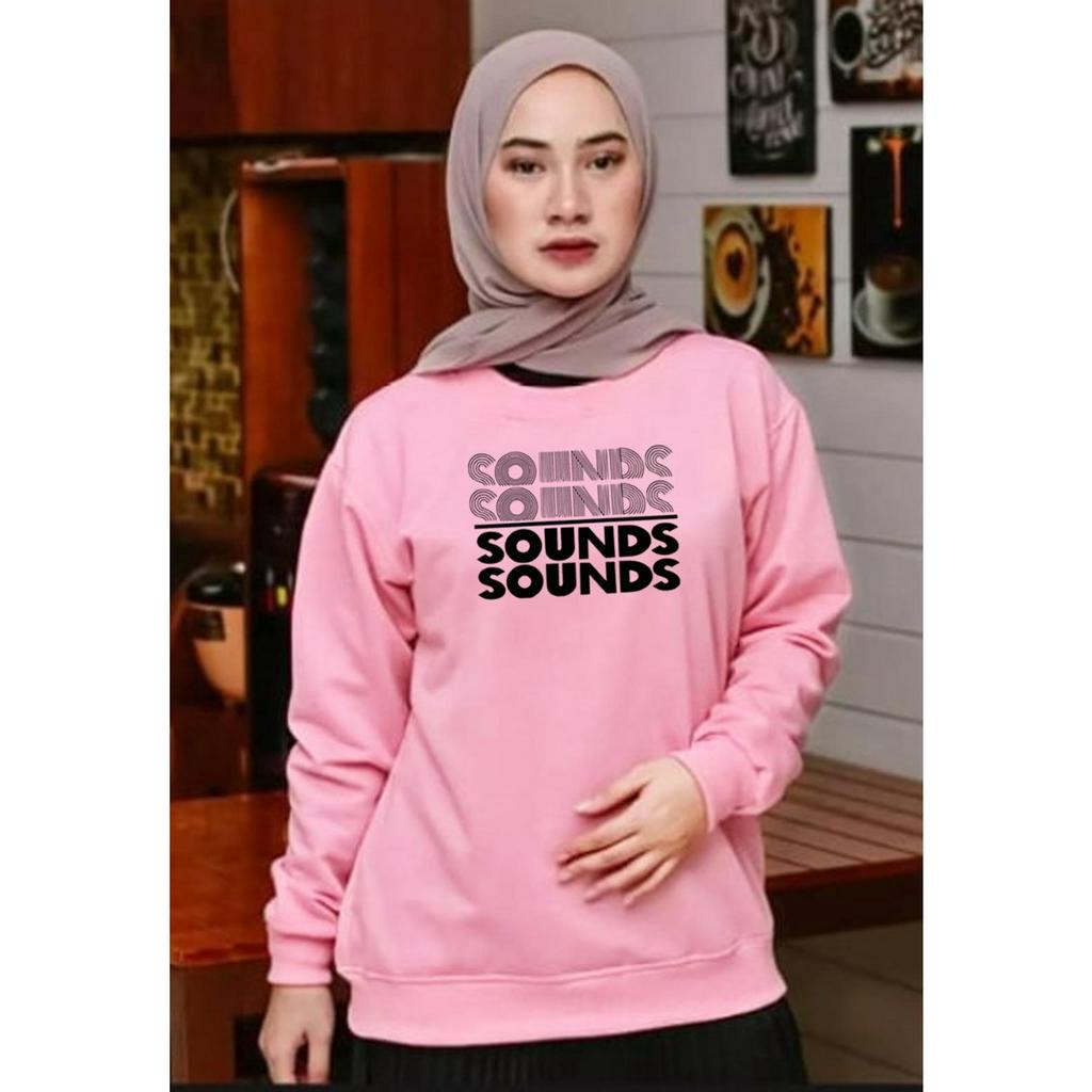 Kaos Lengan Panjang SOUND / Kaos Sweatshirt / Atasan Wanita / Atasan Wanita Lengan Panjang