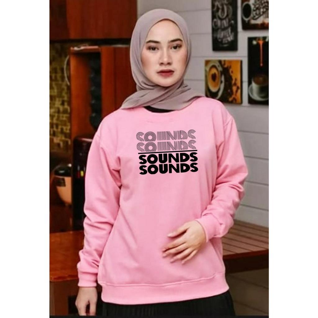 Kaos Lengan Panjang SOUND / Kaos Sweatshirt / Atasan Wanita / Atasan Wanita Lengan Panjang