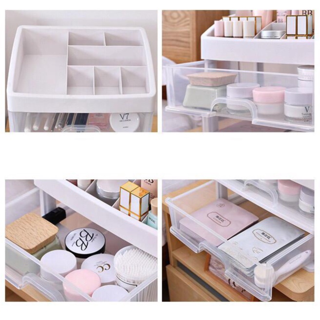 Makeup Storage Stationery Organiser Multi Drawer Shelf