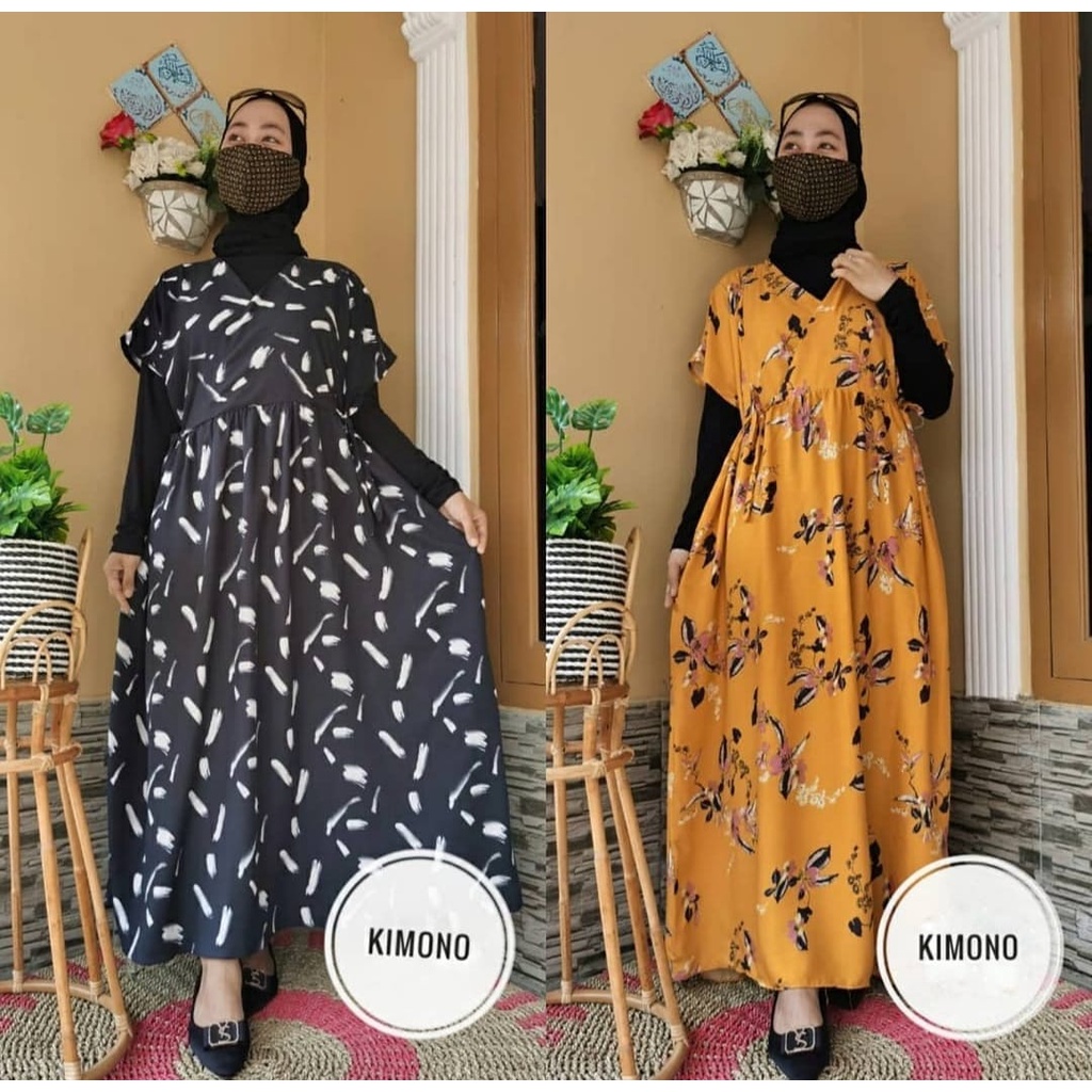 daster kimono busui / daster kimono panjang / daster kimono jumbo / daster kimono rayon